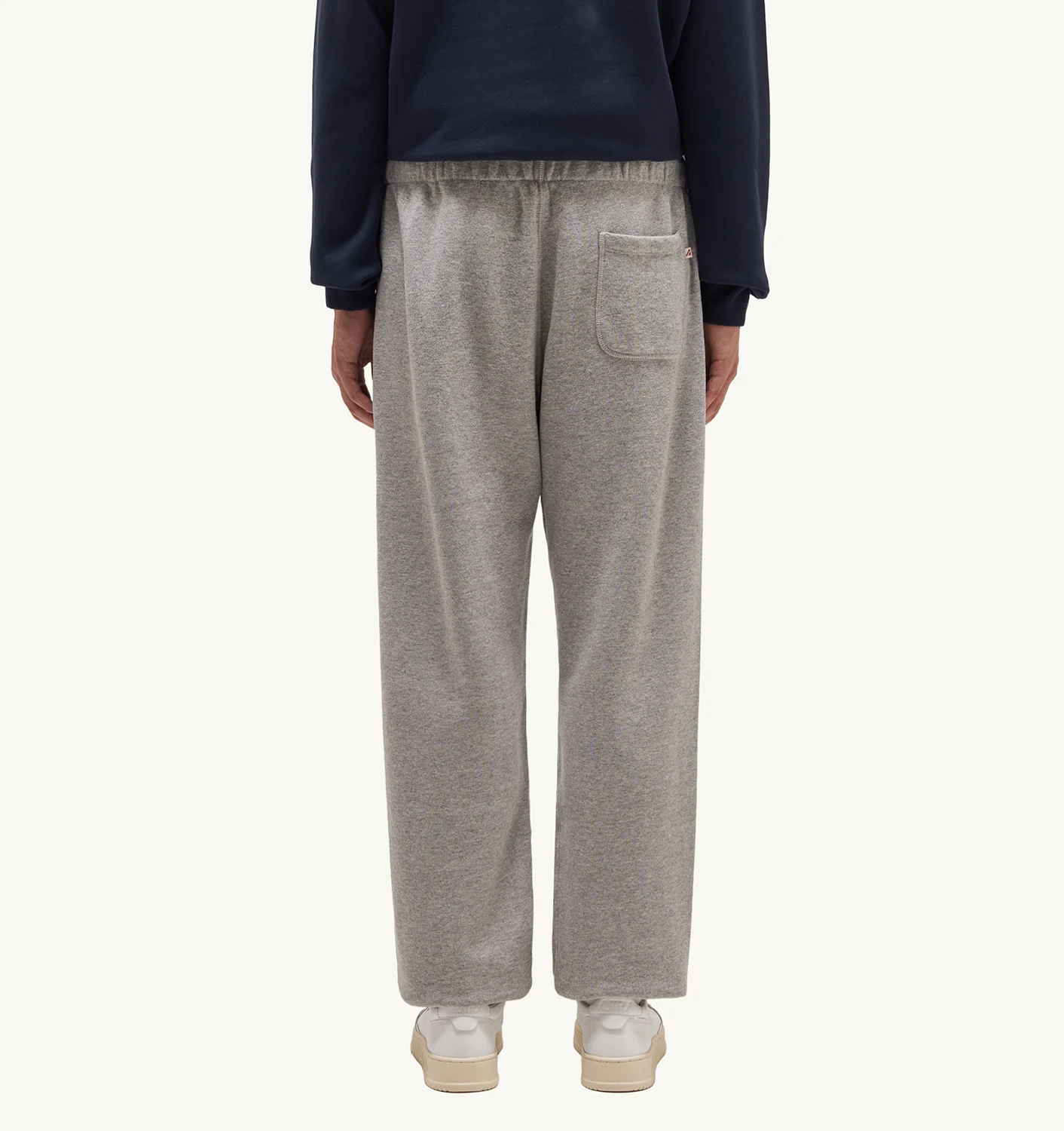 Pantaloni jogging relaxați din jerseu de bumbac gri