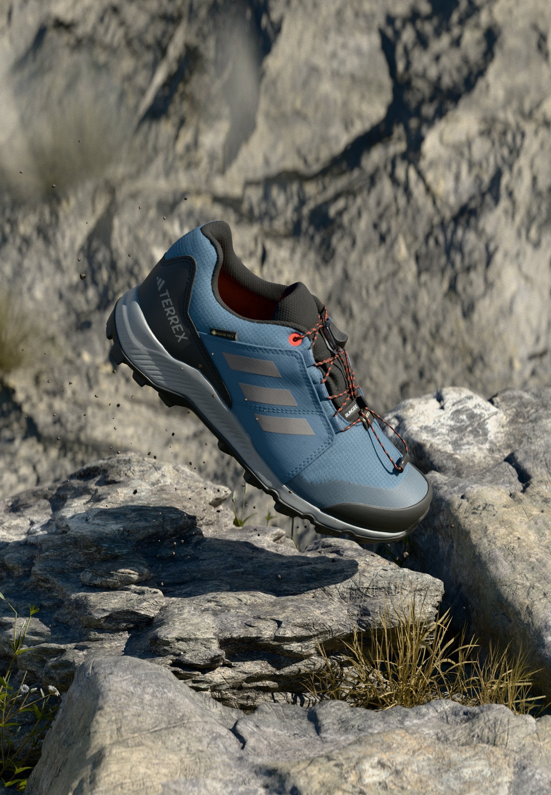 Adidas Terrex GTX UNISEX - Wanderschuhe - Stahl/Grau/Orange (semi-Impact)