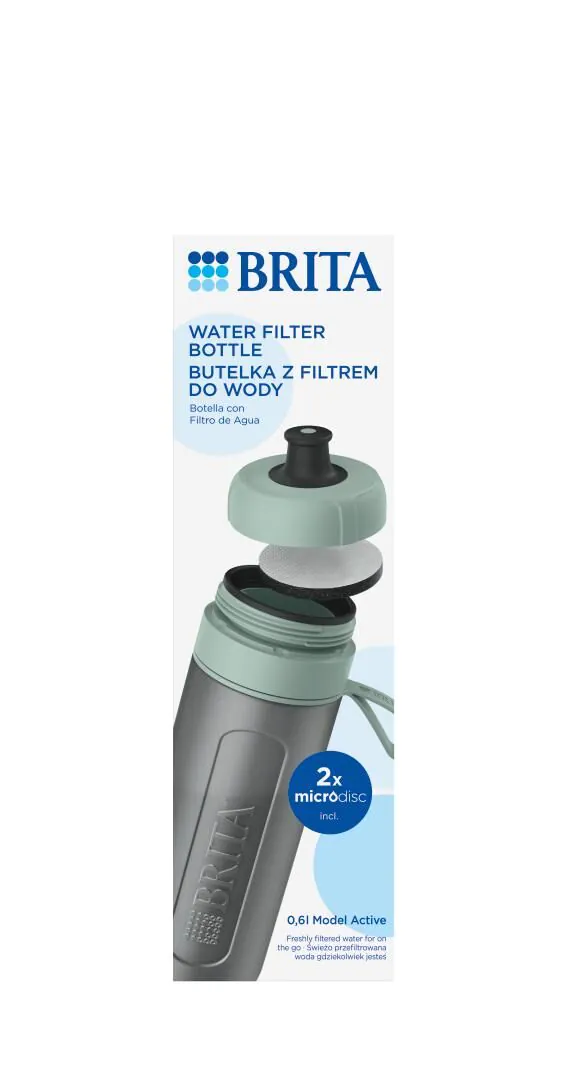 Brita Active Pastelowa Zieleń - Butelka z filtrem 1 szt.