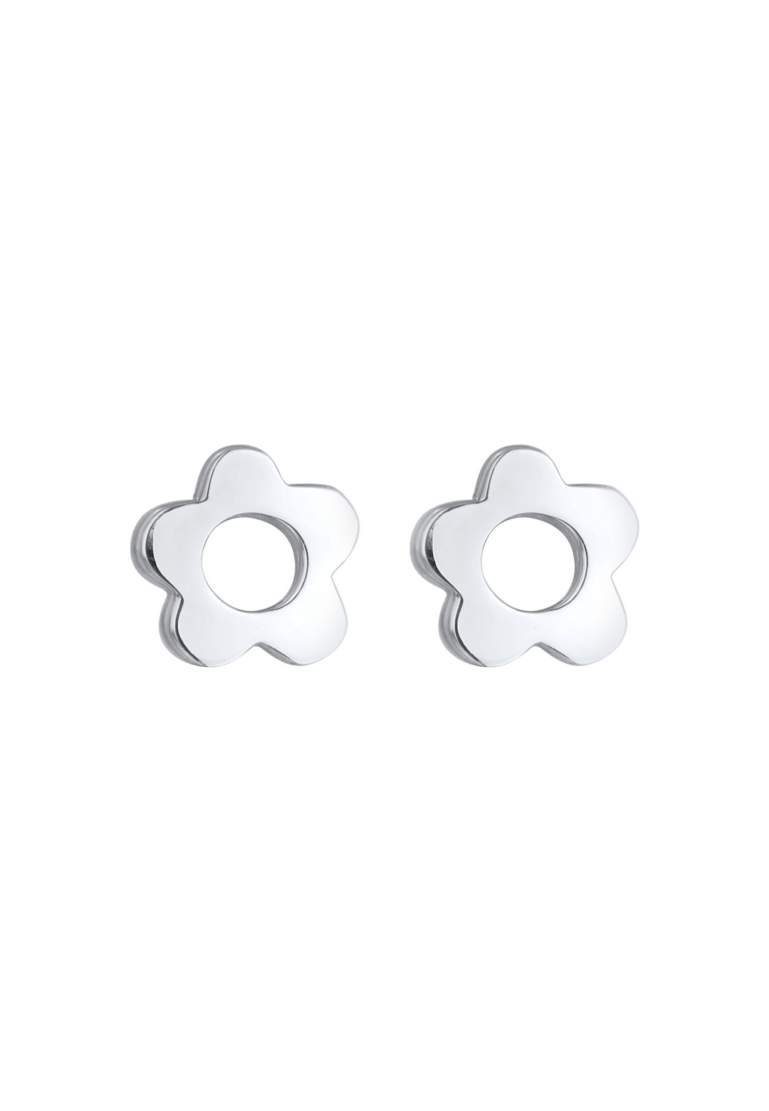 Elli Enfants clou d'oreille fleur découpée en argent 925 sterling