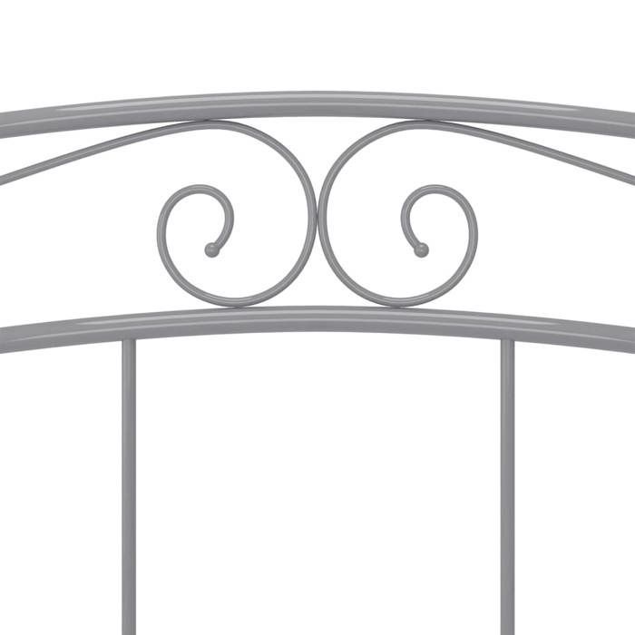 Letto in metallo grigio 200 x 200 cm - Portata massima 150 kg - Struttura letto in metallo grigio 200x200 cm 005_227977