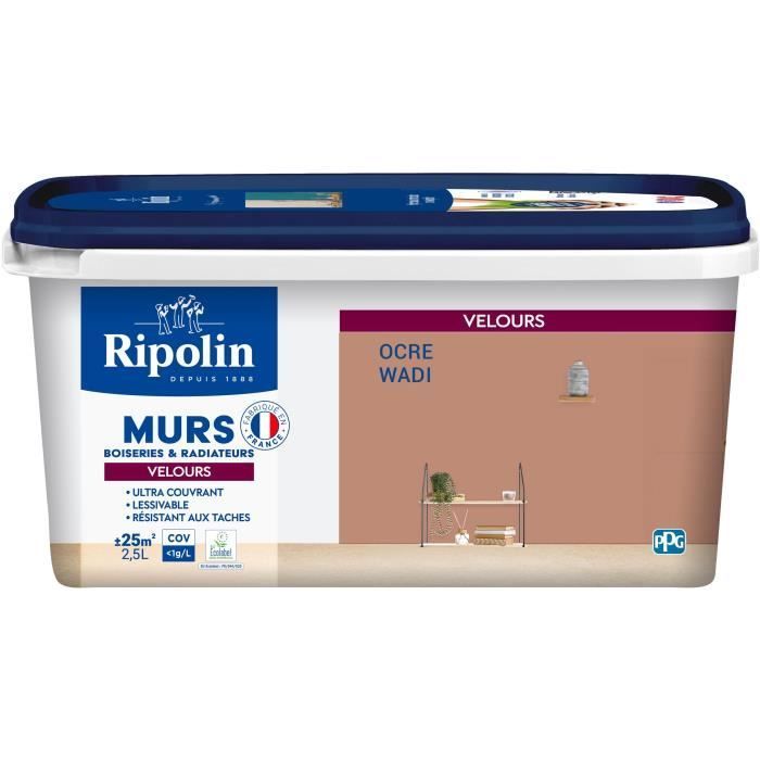Ockerfarbener Wadi-Samt-Wanddekor, Holzverkleidung & Heizkörperdekor - RIPOLIN - 2,5 l