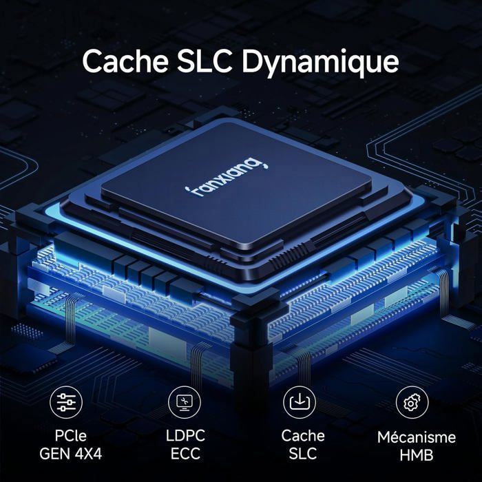 Fanxiang S660 1 TB NVMe M.2 PCIe 4.0x4 interne SSD für PS5 mit Kühlkörper