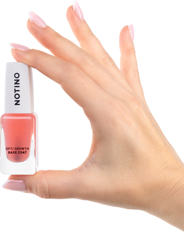 Notino Nail Care Opti Growth Base Coat vyživujúci lak na nechty, ktorý podporuje rast nechtov