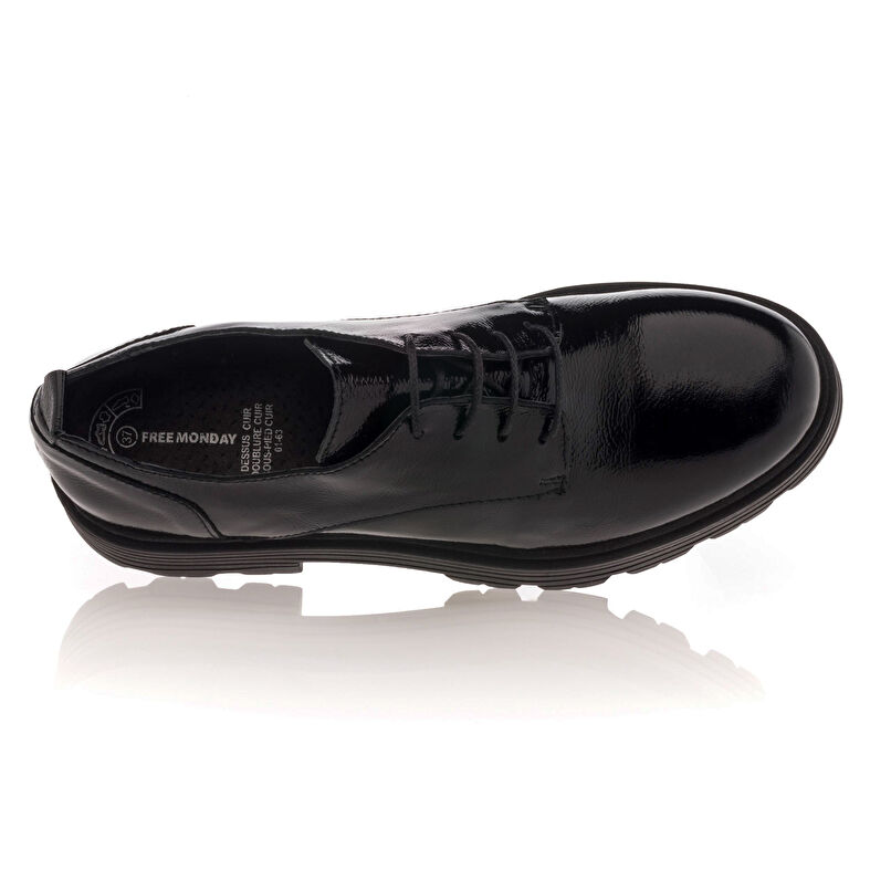 Zwarte veterschoenen voor dames / Derbyschoenen
