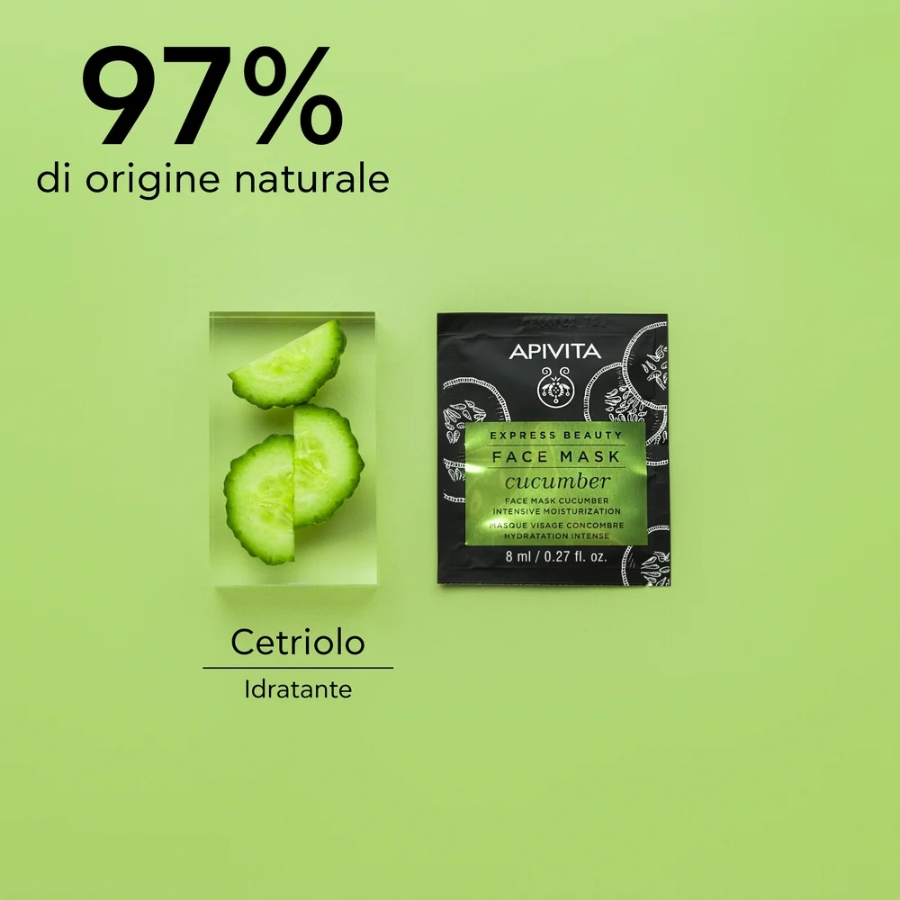 Express Beauty - Viso Maschera Viso Idratazione Intensa al Cetriolo - Maschera Idratante viso