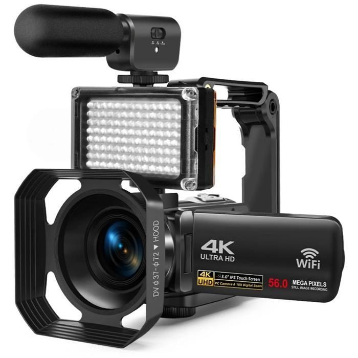 Videocámara digital, 4K/30FPS, 13 MP, pantalla HD de 3
