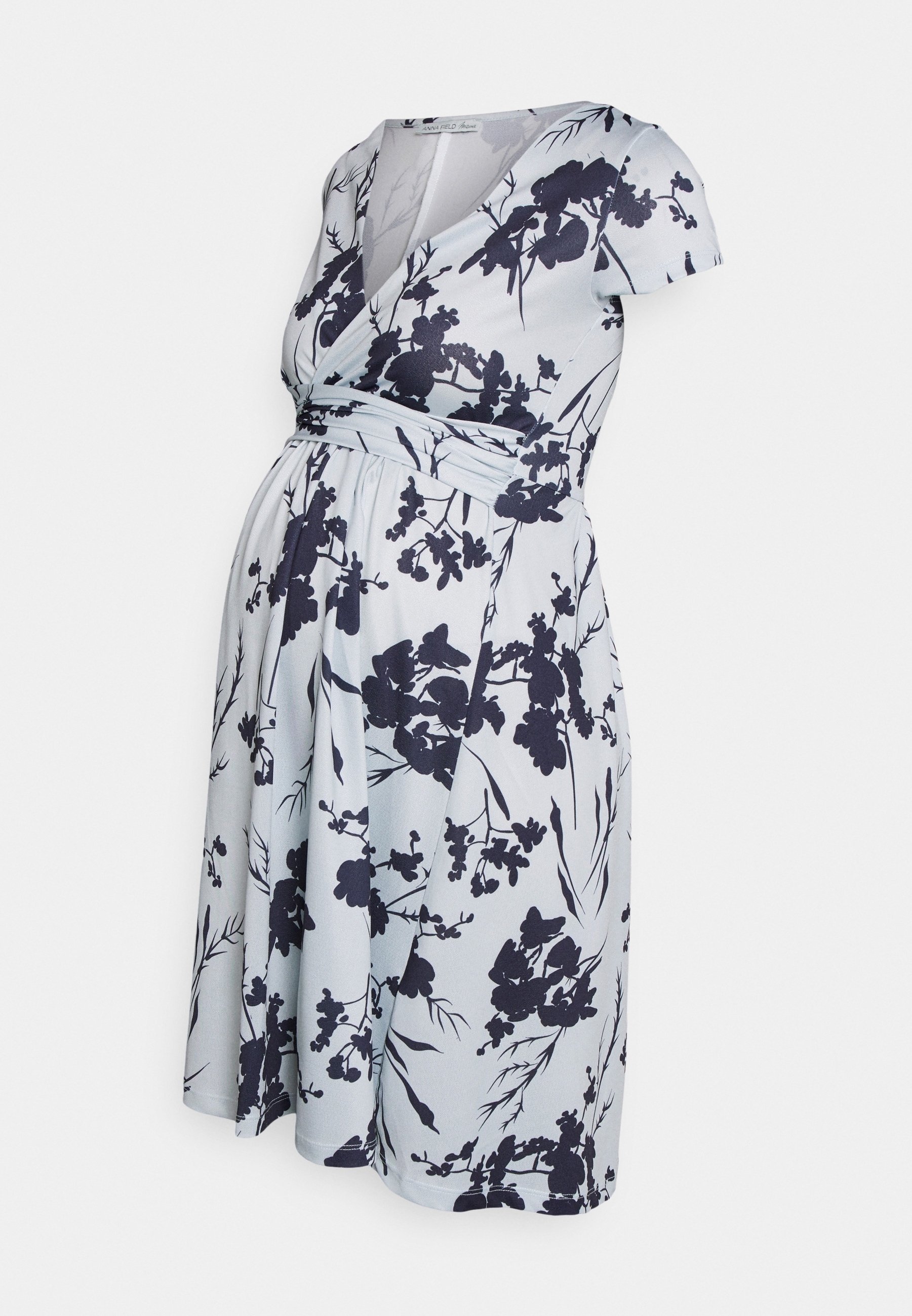 Anna Field MAMA Jersey jurk - lichtblauw