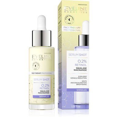 Eveline Serum Shot 0.2% Retinol Kasvoseerumi Ryppyjen ja Ilmejuonteiden Vähentämiseen 30 ml