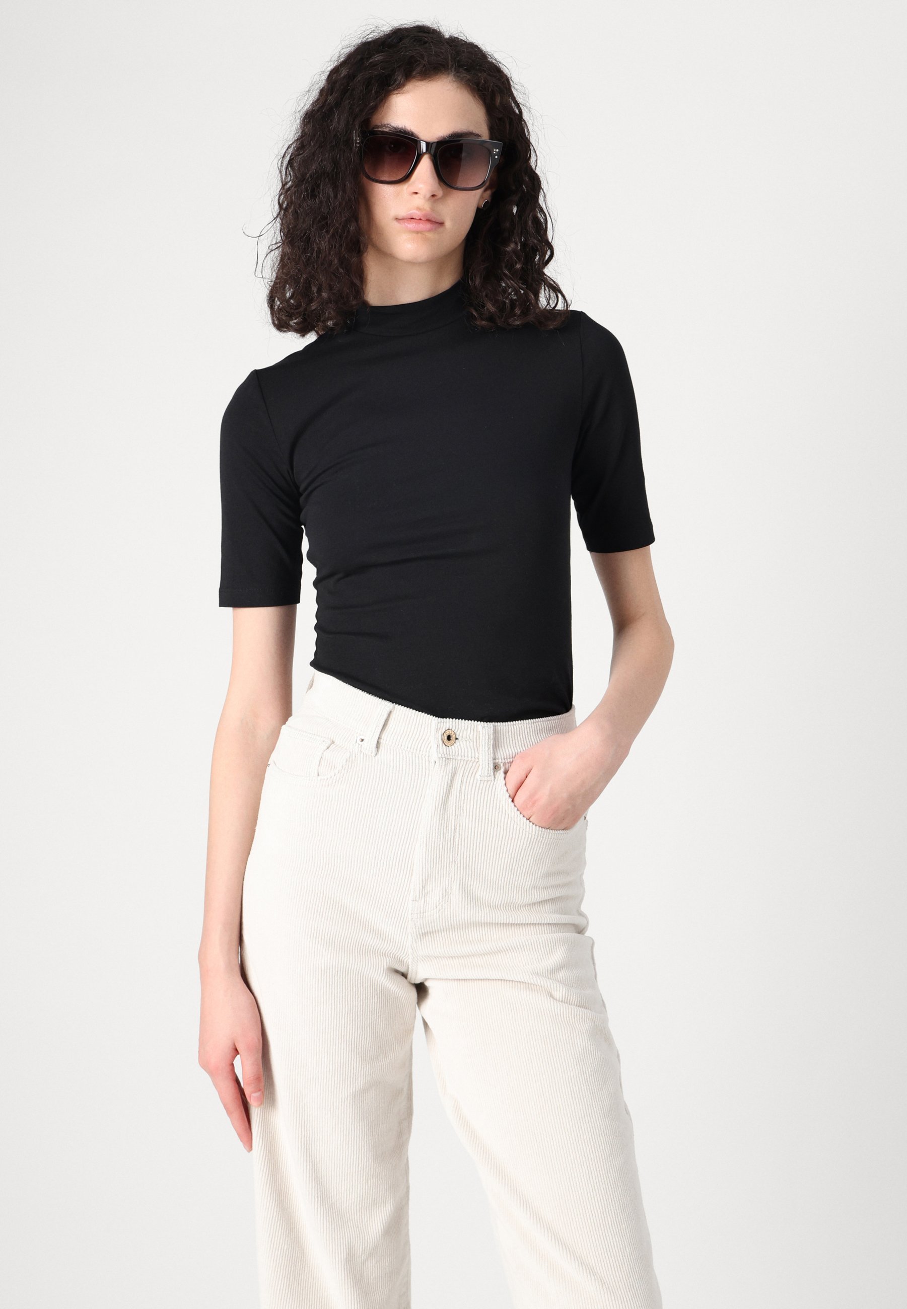 ONLY Tall ONLHOPE GLOBAL HIGH WAIST WIDE - Kangashousut - black