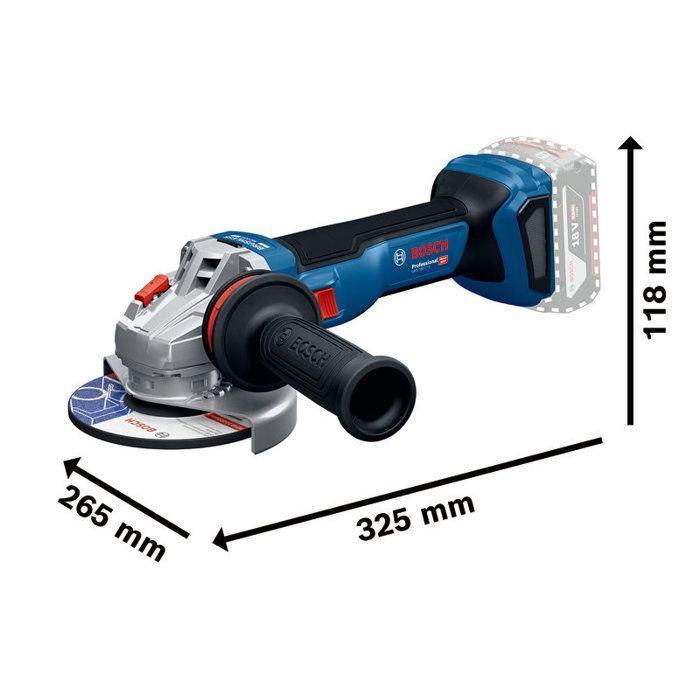 Meuleuses angulaires 125 mm - GWS 18V-11 - BOSCH - sans batterie, ni chargeur - L-Boxx - 06019N4102