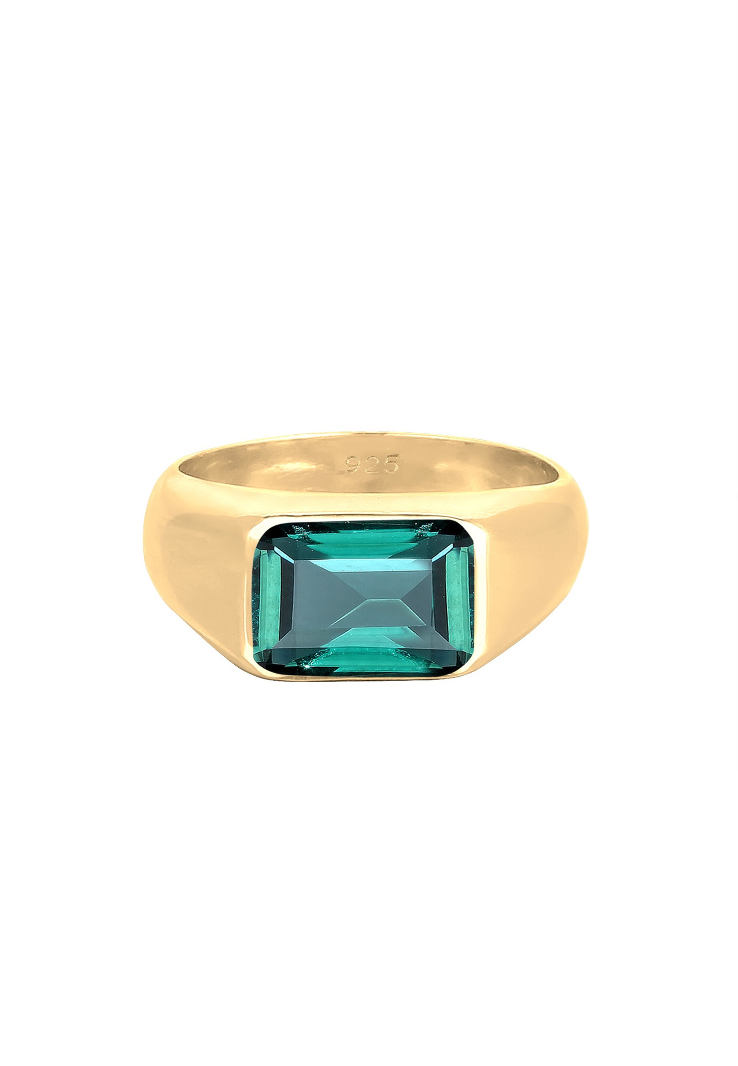 Elli PREMIUM PREMIUM-Cachet Classique Bague Femme-Plaqué Or Argent (925/1000) Argent Grenat