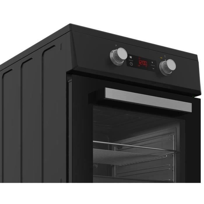Cuisinière - BEKO - FSE58301BC -  50cm - 3 Inductions -  Multifonction - 6 Fonctions  dont Chaleur brassée -  60 L - Catalyse