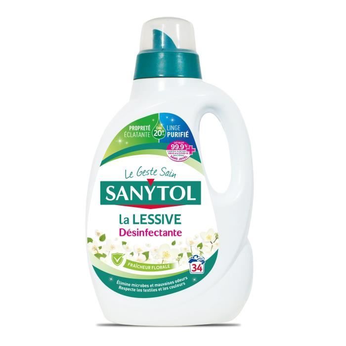 SANYTOL lessive désinfectante fraicheur florale 1.70l
