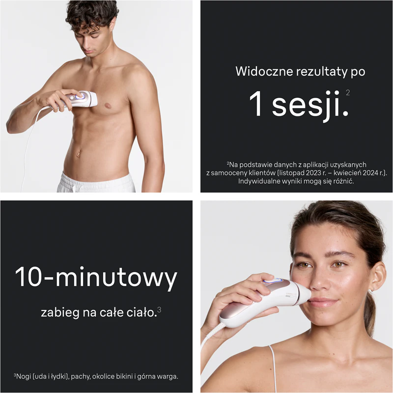 Inteligentný IPL prístroj na odstraňovanie chĺpkov Braun Smart IPL Skin i·expert PL7432 na telo, tvár, oblasť bikín a podpazušie.