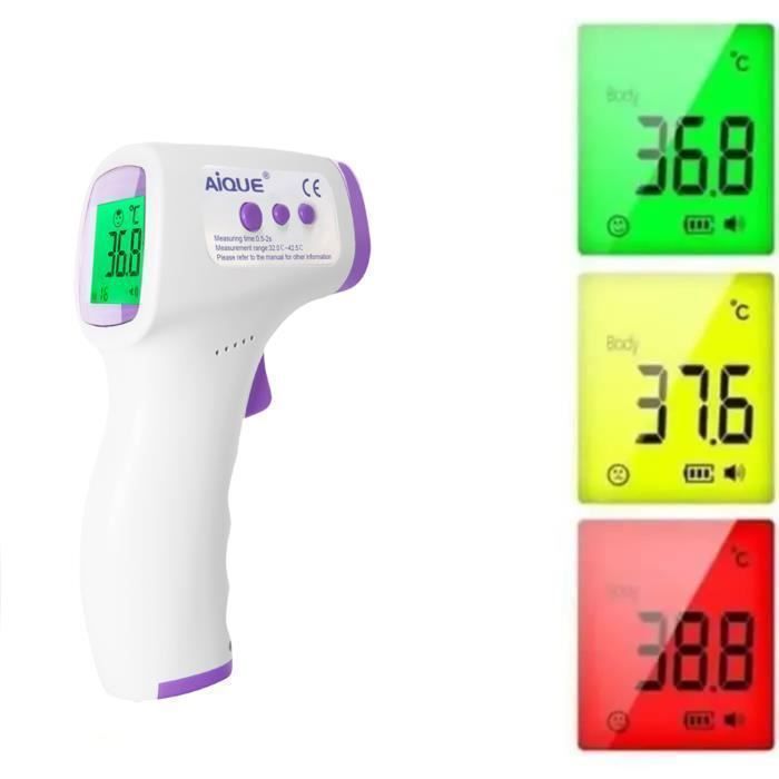 Pandetermometer, Pandemåling, Farvekodeaflæsning, LCD, Feberalarm, Hukommelsesfunktion