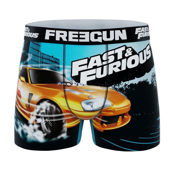 Calzoncillos bóxer Freegun para hombre, modelo Fast and Furious, ropa interior masculina - Naranja (paquete de 4)