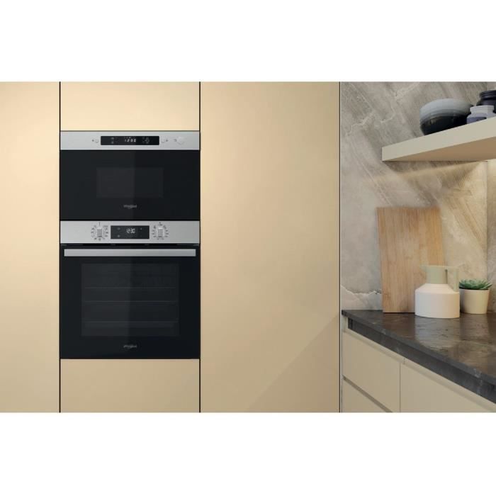 Horno microondas empotrable - WHIRLPOOL - MBNA900X - Acero inoxidable - 22 L