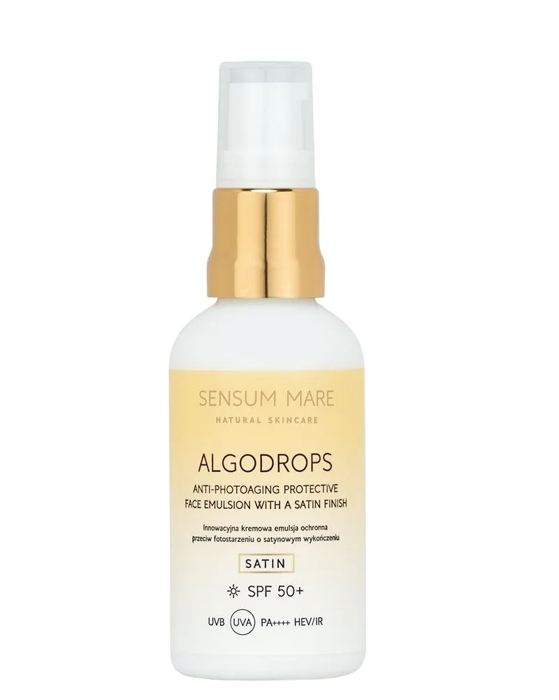 Sensum Mare Algodrops Satin Kremowa emulsja ochronna SPF 50+ UVB UVA PA++++ HEV/IR