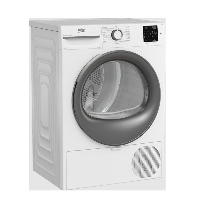 Secadora de ropa Beko de 60 cm y 9 kg con bomba de calor, color blanco - D3H19302W/1