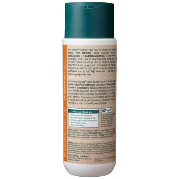 Kneipp Pure Harmony гел за туширање са поморанџом и липиним цветом<br>200ml - Нормална кожа