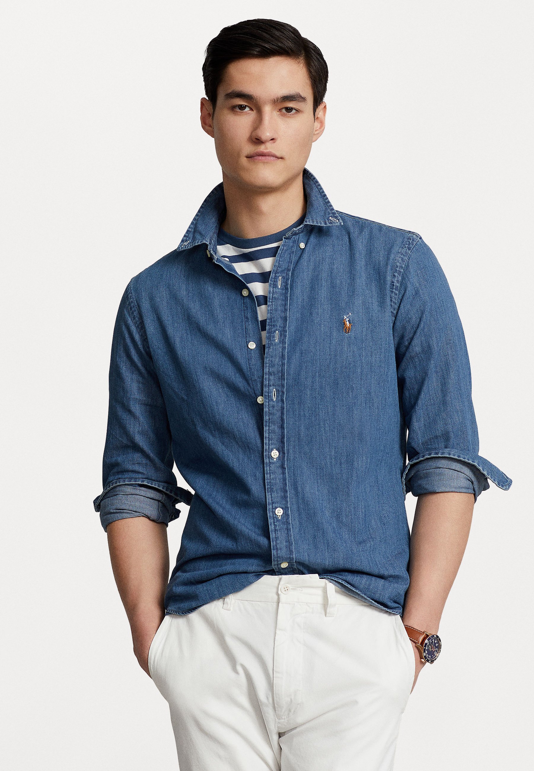 Polo Ralph Lauren Slim Fit Shirt - Shirt - donkere wassing