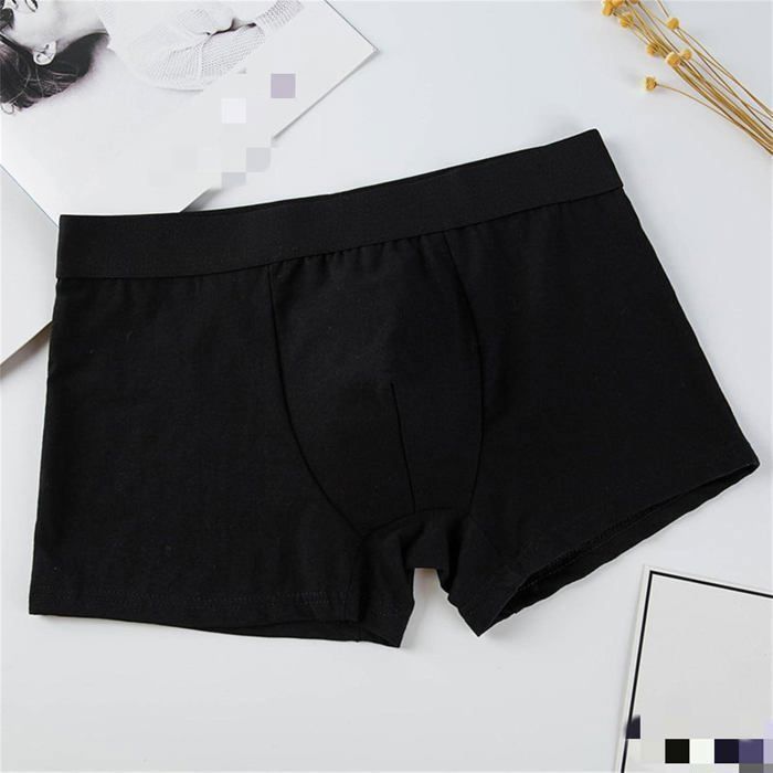 Lot de 6 Boxers Coton Hommes,Caleçon Respirant Simple avec Ceinture elastique