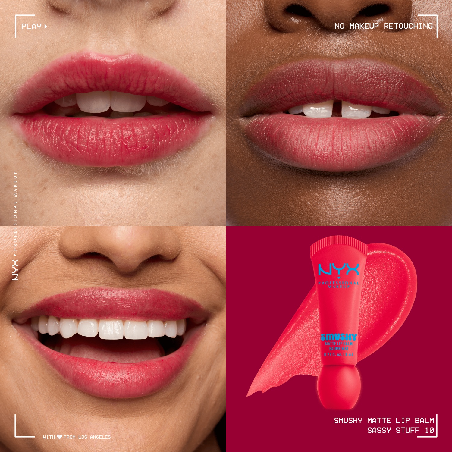 NYX Professional Makeup Lipbalsam Smushy Matte balzam na pery - 8 ml