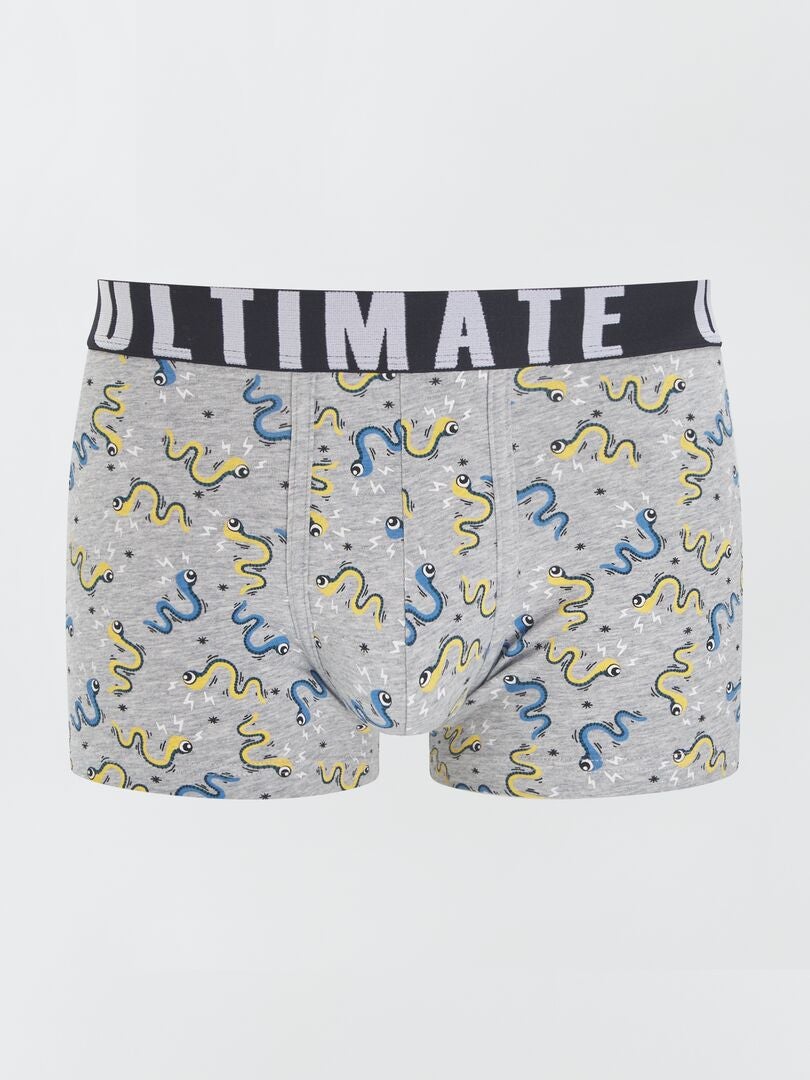 Conjunto de 3 bóxers estampados - AZUL