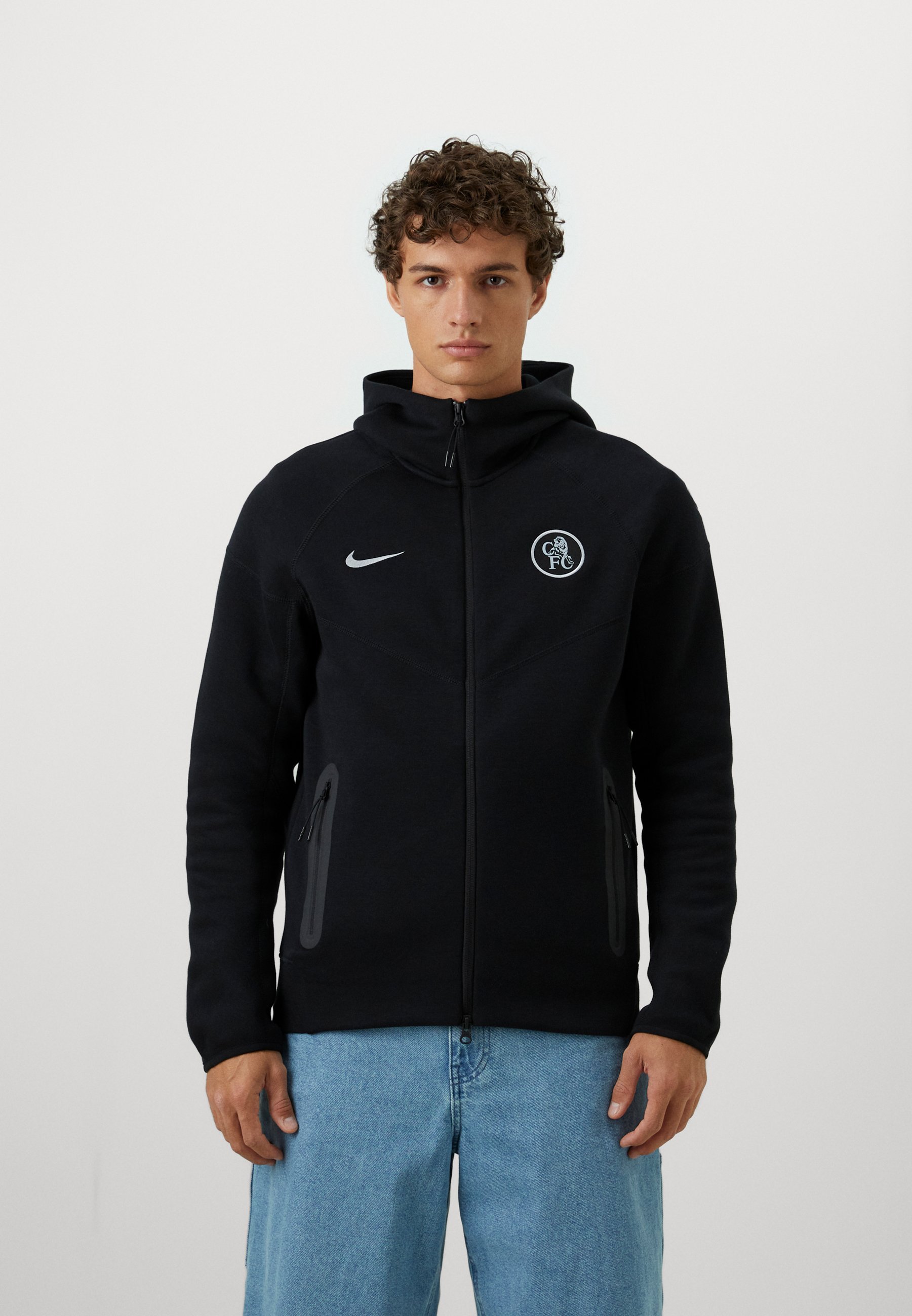 Nike Performance CHELSEA FC TECH WINDRUNNER – Vereinsbekleidung – Schwarz/Silber