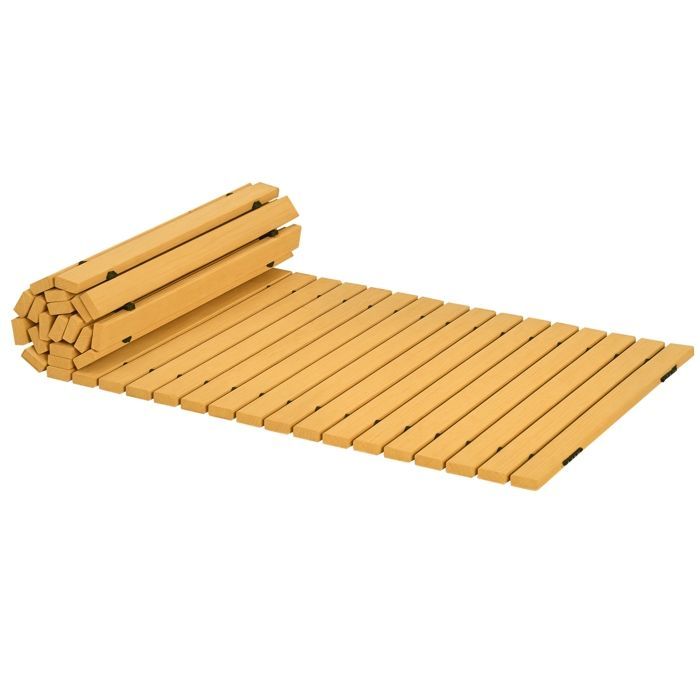 Outsunny - Tuinpad - Vurenhout - 185x60x1,9cm - Geel