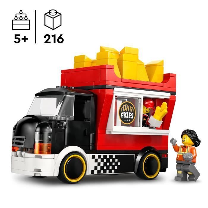 LEGO City 60488 Le Food-Truck de Frites - Jouet de Construction dès 5 ans - Idée Cadeau