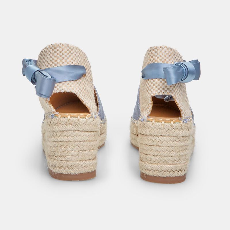 BATA Espadryle damskie na koturnach 6 cm