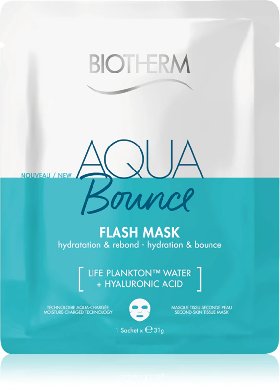 Máscara facial em tecido Biotherm Aqua Bounce Flash Mask