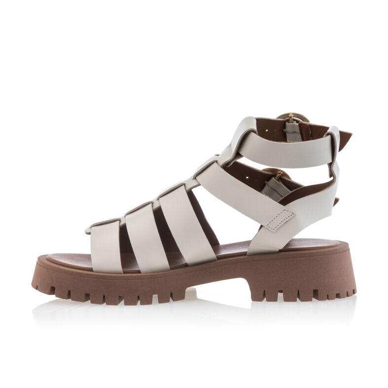Beige sandaler / åben tå sko til kvinder