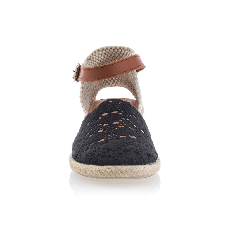 Schwarze Espadrilles für Damen mit Seilsohlen