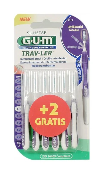 Brosse interdentaire GUM Gum Traveler 1512, 1,2 mm, 6 pièces, 1,2 mm