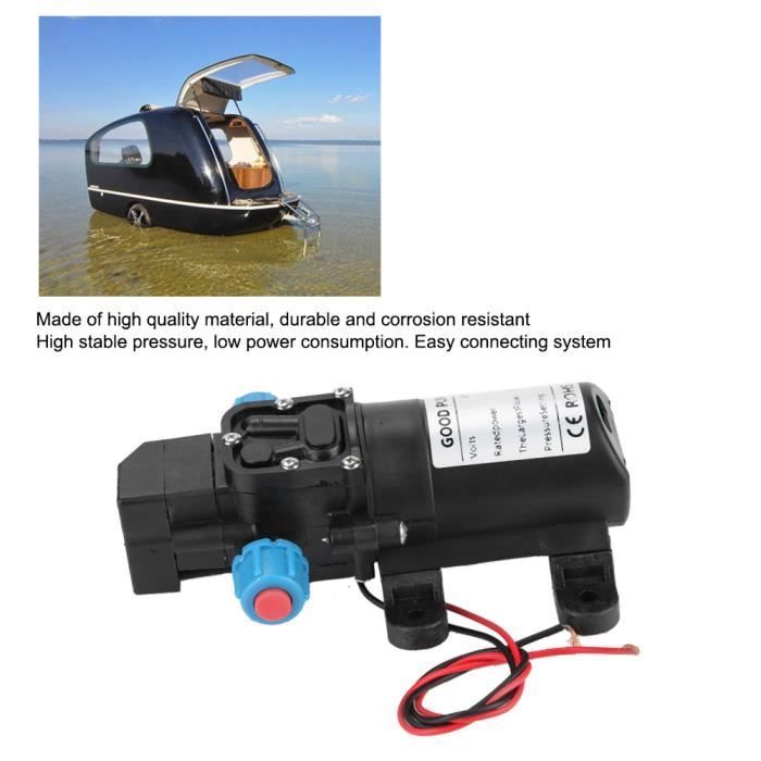 Bomba de agua de 12 V/60 W, microbomba de diafragma para caravana, camping y barco.