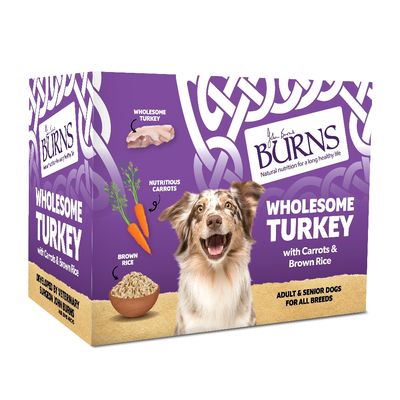 Burns Wholesome Turkey z marchewką i brązowym ryżem
