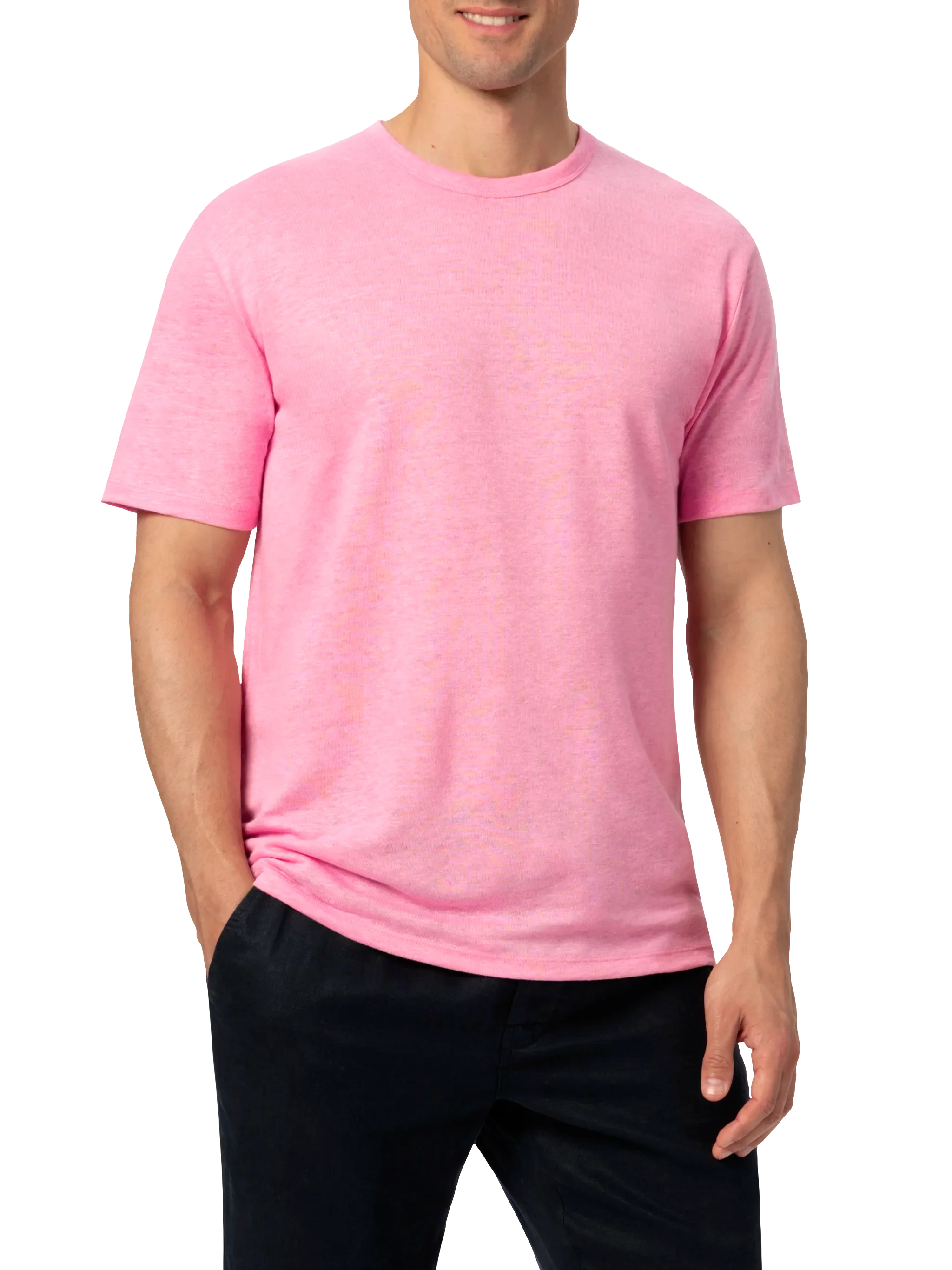 Ecstasea T-shirt van roze linnenjersey
