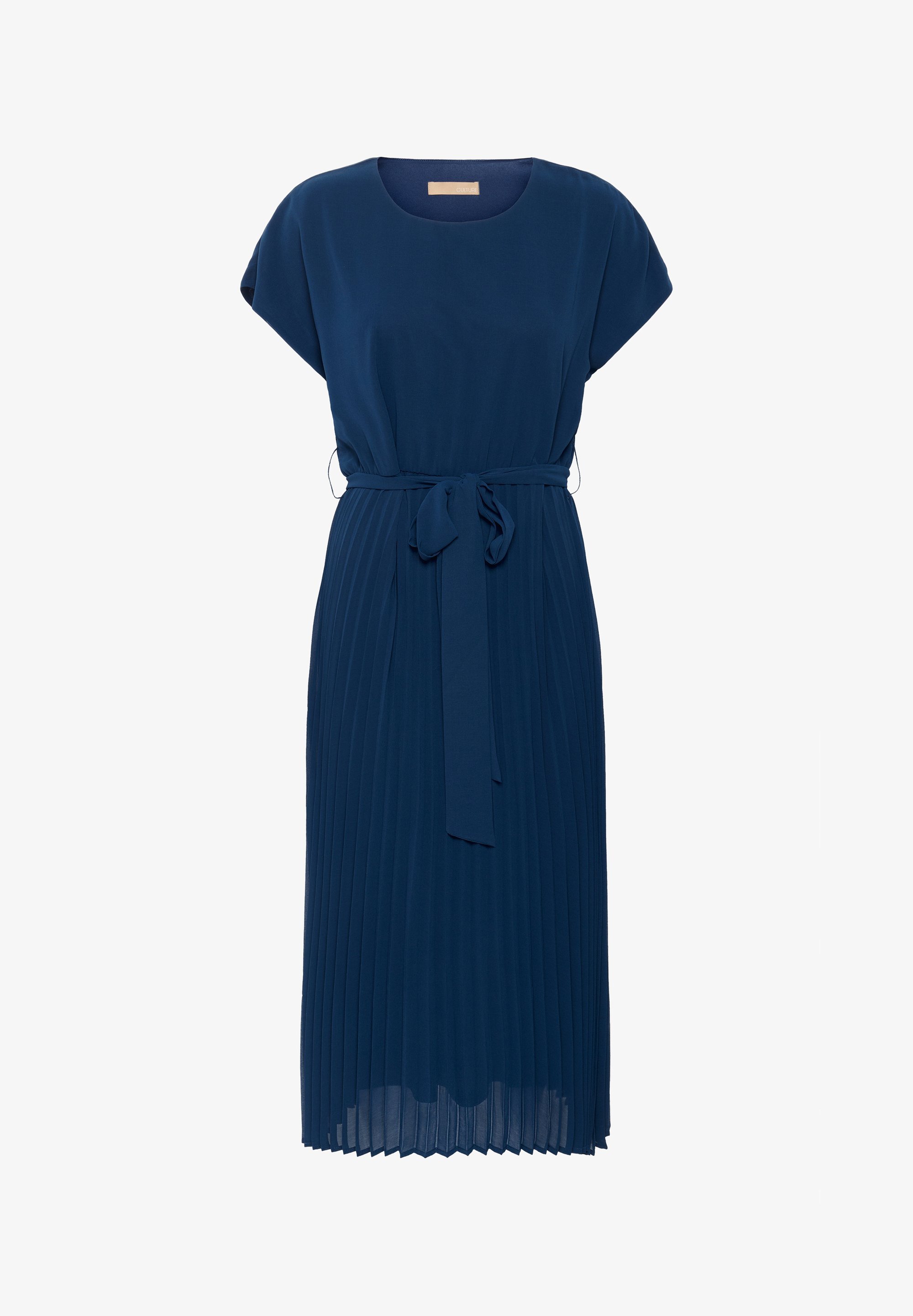 Cultuur CUALVIA CHEILA PLISSE - Gelegenheidskleding - jurk blauw