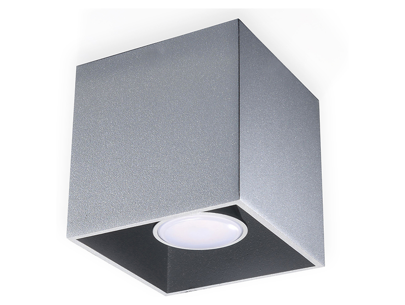 Plafon Quad aluminiowy srebrny
