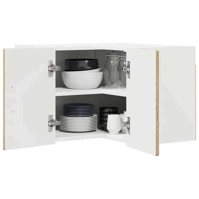 Pensile da cucina - vidaXL - Rovere Sonoma - 57x57x40 cm - Legno ingegnerizzato - 2 ripiani - 2 ante