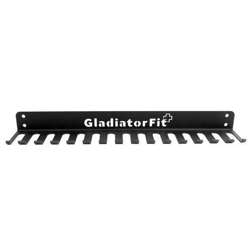  Nástěnný ocelový stojan Gladiatorfit na gumičky a lana 90,5x14,5x9cm