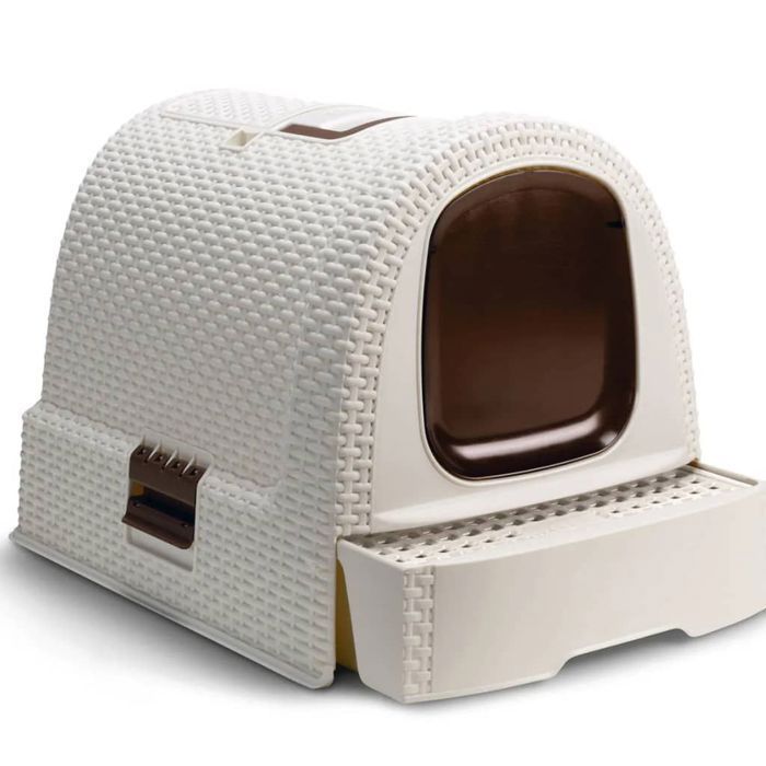 Caixa de areia para gatos Curver, 51x38,5x39,5 cm, branca