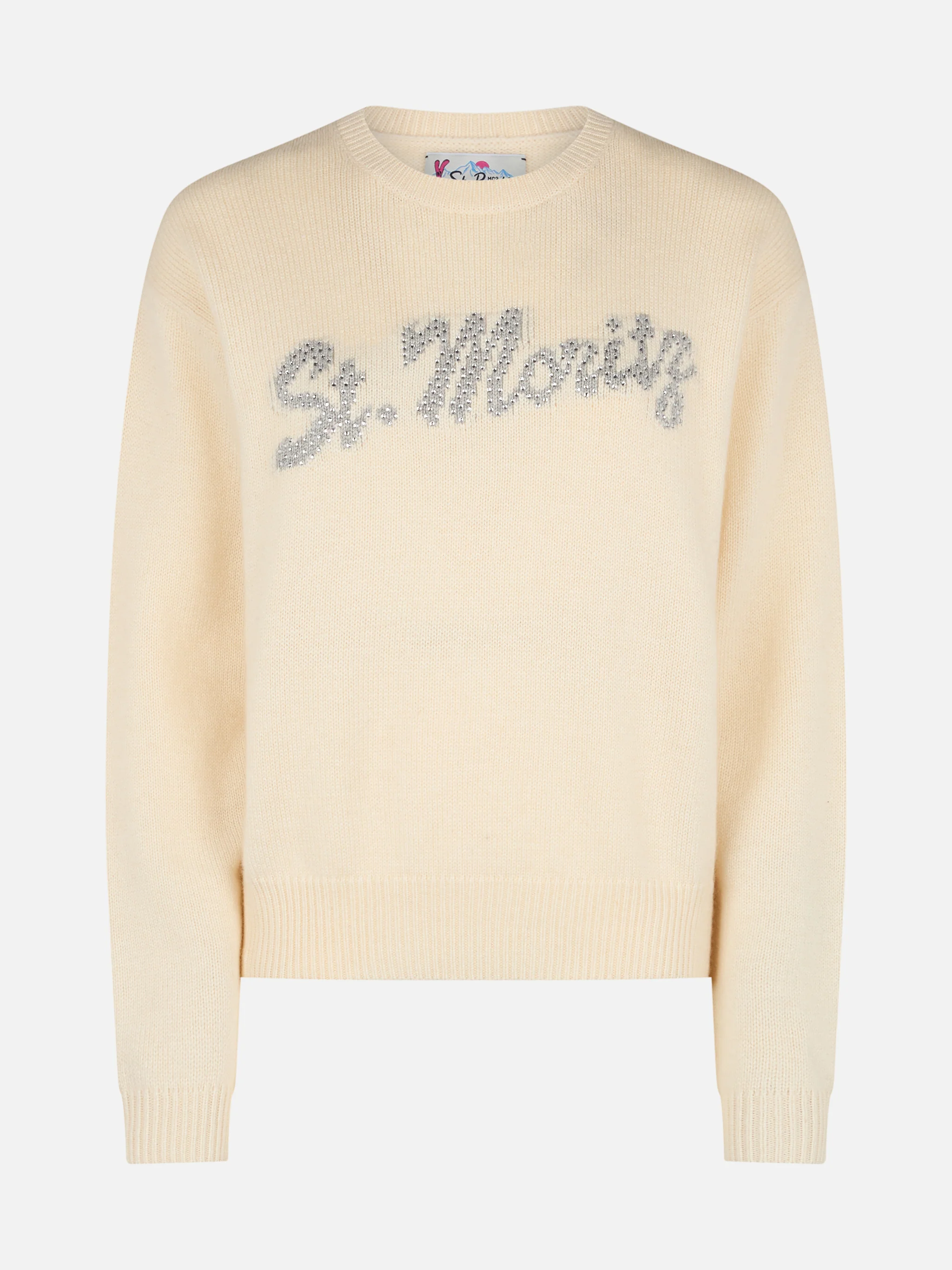 Witte damestrui Louise met strassversieringen, St. Moritz |