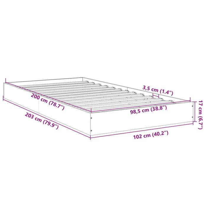 Verano 2026@Estructura de cama individual - Base de somier de láminas - para adulto - sin colchón - roble marrón 100x200cm,4119