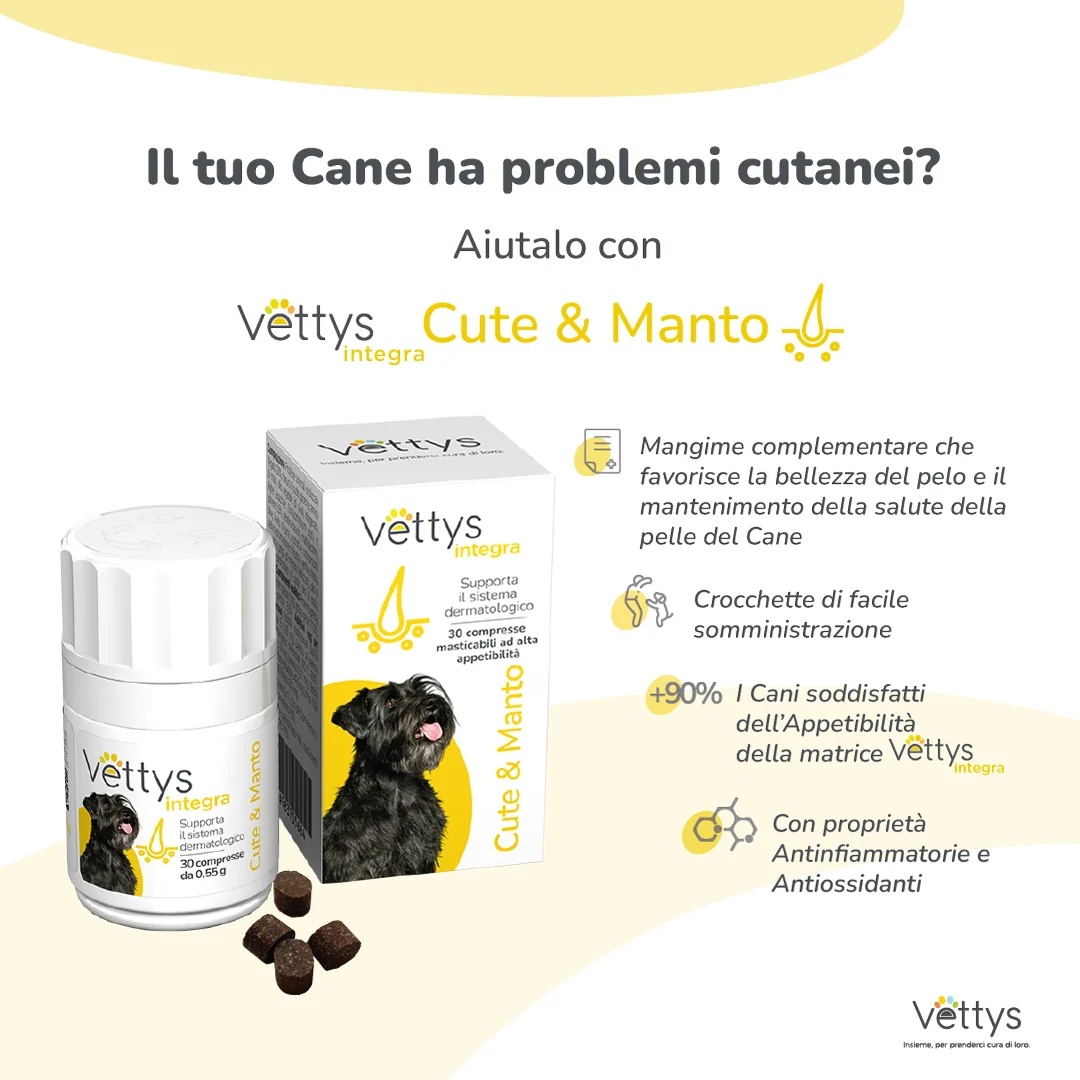 Vettys Integra Pele e Pelagem para Cães - 30 comprimidos - Beleza da Pelagem