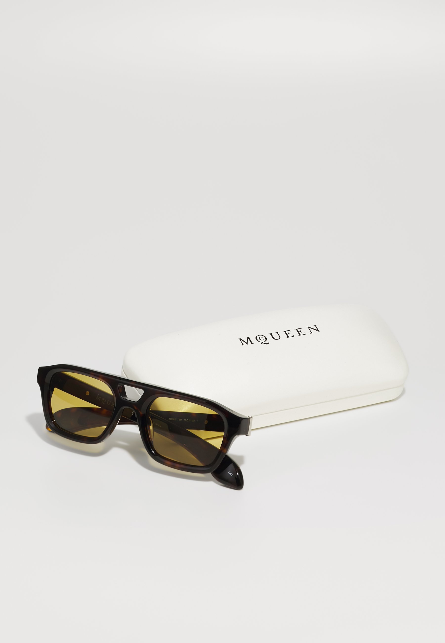 Alexander McQueen UNISEX - Zonnebril - havana/geel