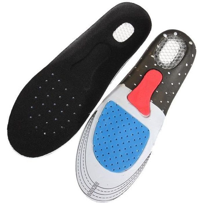 par de plantillas de gel con absorción de impactos para zapatos cómodos, unisex, para interiores, tallas 35-40.